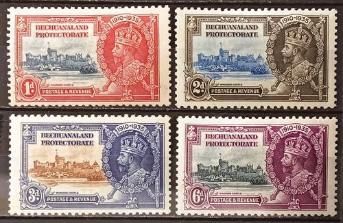 M503) Bechuanaland Protectorate 1935 KGV Silver Jubilee set MHOG Scott 117-20