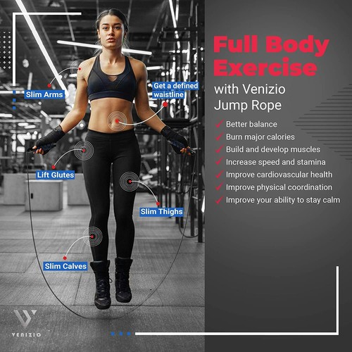Springseil Gym Aerobic Training Boxen Springen verstellbar Lager Geschwindigkeit Fitness - Bild 4 von 9