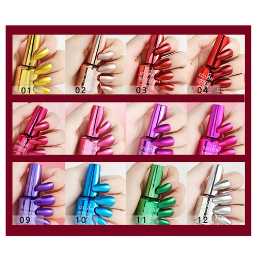 Esmalte de uñas metálico Super Shine cromo efecto espejo Art Nails Varnish v - Imagen 13 de 54