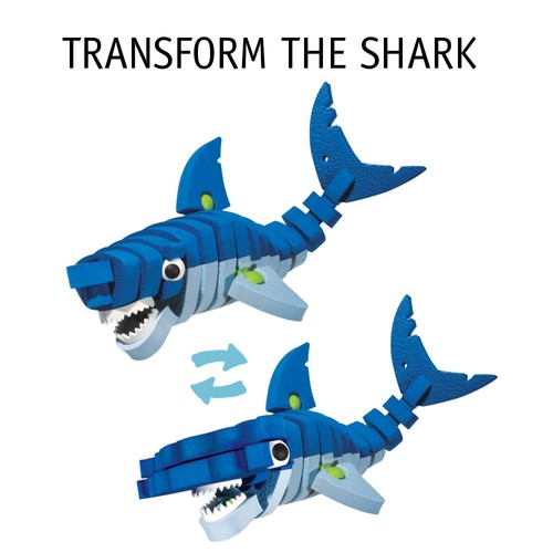 Bloco Marines Creatures STEM 3D Shark Octopus Piranha Foam Building Block Set - Picture 4 of 6