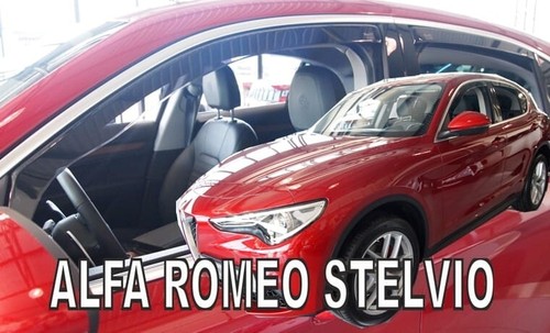 IN CHANNEL RAIN GUARDS FOR ALFA ROMEO STELVIO ( 2017-2025) DARK SMOKE 4PC - Foto 2 di 4