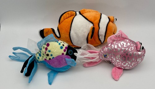 GANZ Webkinz Lil' Kinz Lot of 3 Clown Fish  Pink Glitter Fish  Polka Back Fish - Picture 6 of 13