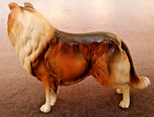 Collie Dog Shafford Figurine Large Ceramic Porcelain With Sticker - Picture 3 of 10