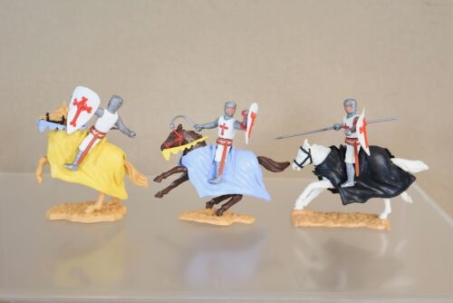 TIMPO 916 SWOPPETS 10 x CHEVALIERS CROISÉS MONTÉS ATTAQUANT EN BOÎTE om - Photo 16 sur 23