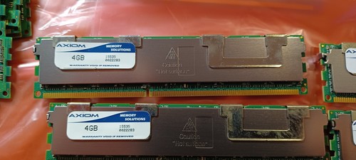 16GB (4x4GB) Hynix Axiom HMT151R7BFR4C 2Rx4 PC3-10600R ECC Server RAM - Picture 2 of 4