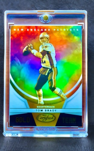 Tom Brady SELTENE GOLDREFRAKTOR INVESTMENTKARTE SSP PANINI ZIEGE PATRIOTEN MVP NEUWERTIG - Bild 4 von 4