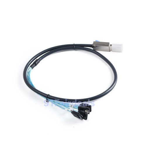 2(Pack) External SFF-8088 Male TO 4x SATA 7-Pin Mini-SAS 26-Pin cable 1M - Picture 6 of 6