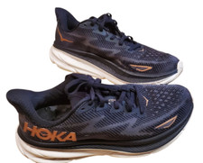 Women's Hoka Black/Rose Gold Clifton 9 Running Walking Shoes Size 8B