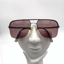 Vintage C.O.I Leslie Gunmetal Pilot Half-Rim Sunglasses FRAMES ONLY Japan