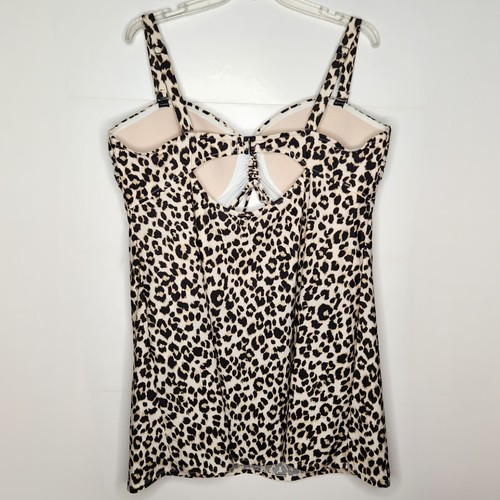 NWT Old Navy Swimsuit 4X Plus Cinched Underwire Swimsuit Animal Print Keyhole - Picture 4 of 10
