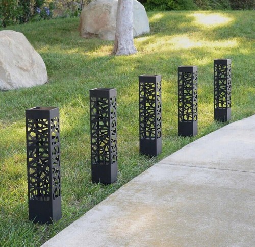 Tommy Bahama Square Solar Bollard Lights, 20 Lumen (2 In Pack ) 15.7" Tall - Picture 2 of 5