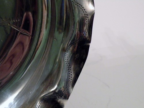 3K601 ANTIQUE VICTORIAN SILVERPLATE QUADRUPLE PLATE BASKET 9 IN. WIDE as found - Picture 7 of 12