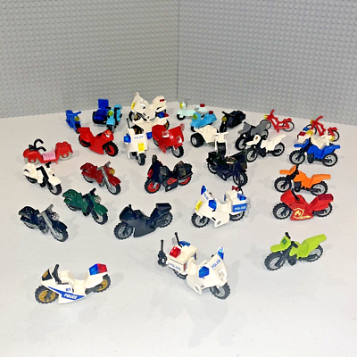 #ad Lego Motorcycles for Minifigures: Police Dirt Bike Sport Cruiser ATVs UPDATED $3.99