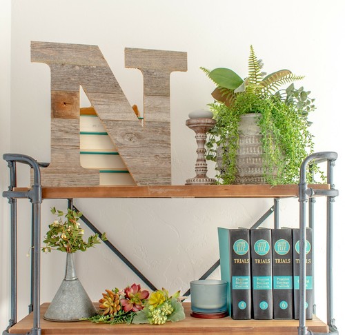 BarnwoodUSA Rustic Large 16" Free Standing Decorative Monogram Wood Letter - Picture 9 of 12