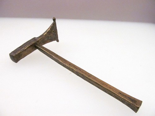 Antique decorative hammer chiseling hammer goldsmiths ancient unique brass? - Picture 7 of 23