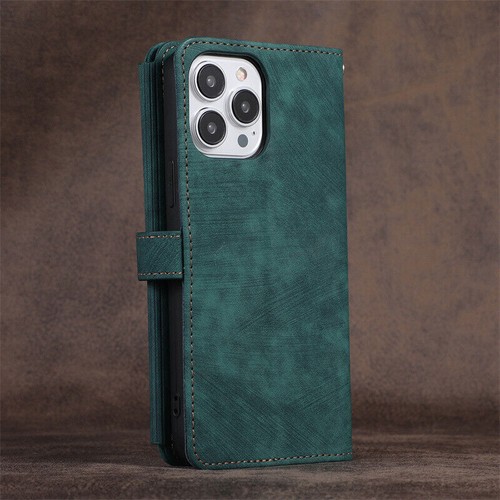 Leather Zipper Wallet Flip Phone Case For iPhone 14 13 12 11 Pro Max XR XS 7 8 - 第 79/82 張圖片