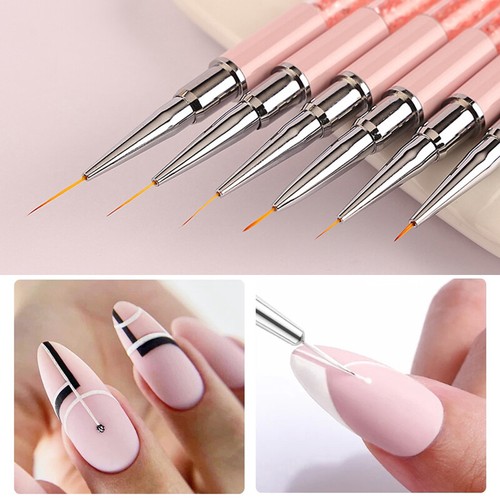 Nail Art Liner Pinsel Ultradünne Linie Zeichenstift UV Gel Pinsel Malwerkzeuge/# - Bild 5 von 17