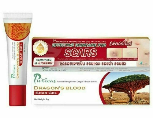 3x Puricas Dragon s Blood Gel Remove Keloid Surgery Acne Scars Red Mark Spot 20g - Picture 3 of 8