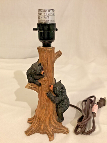 Black Bear Table Lamp by Collections Etc. Cabin Decor