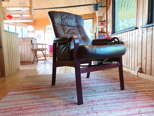 Sessel Vintage 60er Relaxsessel Easy Chair Westnofa Rykken Ära Leder Danish 2 - Picture 11 of 11