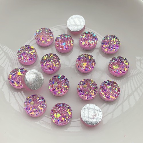 New thickened 8mm&10mm round AB resin irregular surface ore crystal DIY wedding - Picture 16 of 22