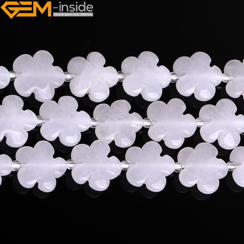15mm Natural Flower Gemstone Cute Beads For Jewelry Making Strand 15" Gift Craft - Picture 17 of 123