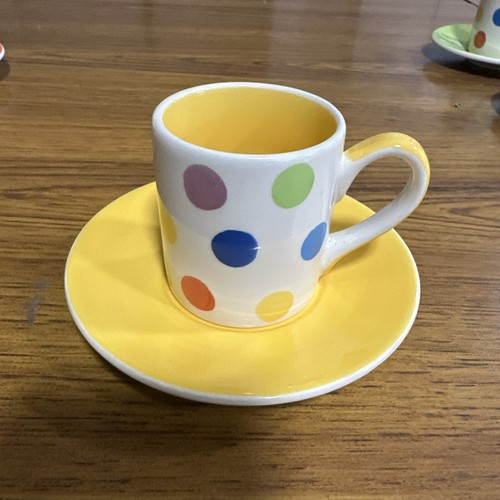 Whittards Of Chelsea Boxed Set Of Mix And Match Polka Dot Espresso Cups &Saucers - Picture 6 of 11