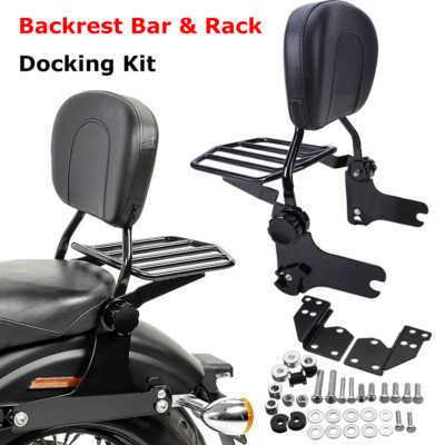 Passenger Sissy Bar Backrest Luggage Rack / Docking Kit for Harley FLHX FLHR CVO