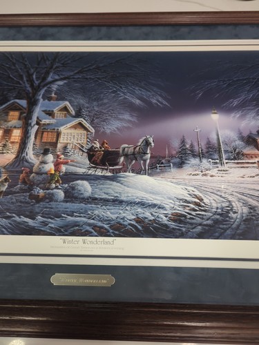 Winter Wonderland Terry Redlin limitierte Auflage Kunstdruck signiert geätzt Echtheitszertifikat schön - Bild 11 von 24