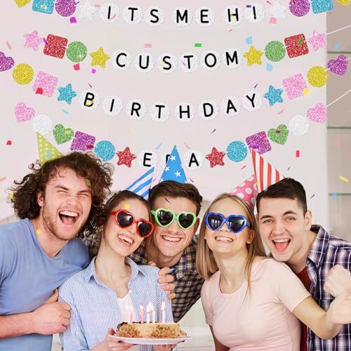302 PIEZAS HÁGALO USTED MISMO Pulsera de Amistad Banner de Cumpleaños Personalizable 6.6 pies Brillo - Imagen 3 de 8