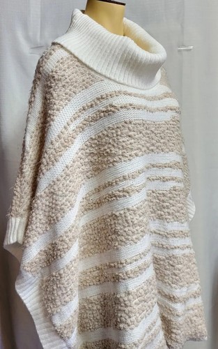 Calvin Klein Cowl Neck Chunky Knit Poncho Sweater Soft S/M - Picture 5 of 10