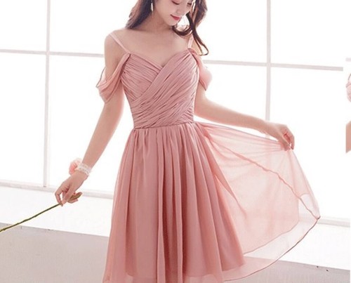 Bridesmaid Dresses Size 0 to 12 Midi Chiffon Blush Pink Wedding Party Formal New - Picture 47 of 47