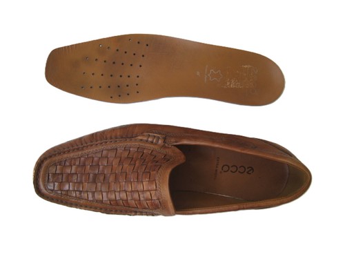 ECCO COMFORT EXTRA WEITE GEWEBTE HELLBRAUNE LEDER HALBSCHUHE HERREN US 12-12,5 EUR 46 SCHÖN - Bild 8 von 12