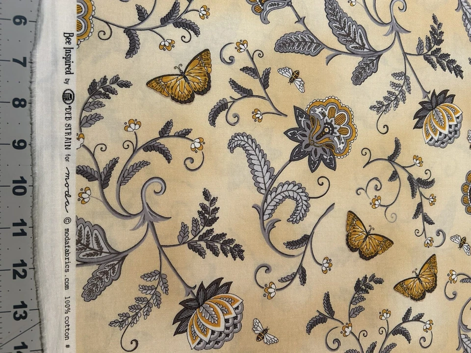 Abeja inspirada en la cepa Deb para tela de flores amarillas Moda POR acolchado costura Foto 4 de 4