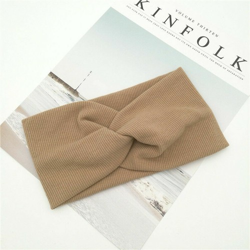 Women Cotton Headscarf Twisted Headscarf Wrapped Headband Twisted Headband Gray - Picture 17 of 18