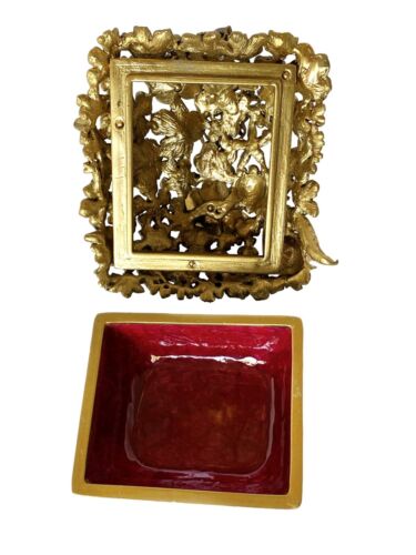JAY STRONGWATER MILLE FIORI BOXWOOD LARGE TRINKET BOX WITH BUTTERFLY USED LTD - Picture 7 of 9