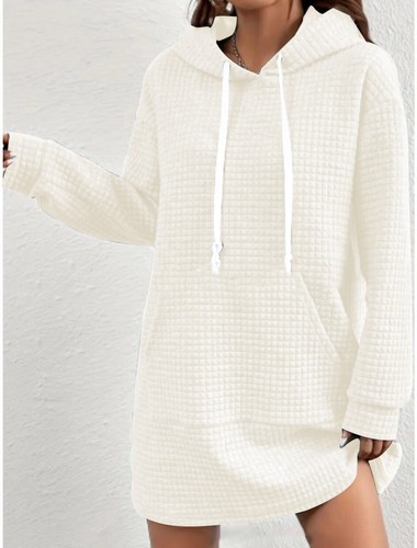 Casual Mini Jumper Dress Womens Tops Hooded Winter Hoodies Sweatshirts UK - Picture 16 of 24