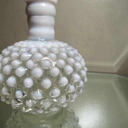 Fenton französische opaleszierende Hobnail Friseurflasche mit Stopfen und Kork - Bild 14 von 14