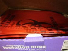 ENVISION 8105-01-517-3662 Infectious Waste Trash Liners LDPE Red 50pk 125lb