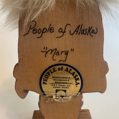 People of Alaska, Mary, A.R.T Alaska Inc, Wood, Fur, Composite Figure, Sculpture - Picture 5 of 8