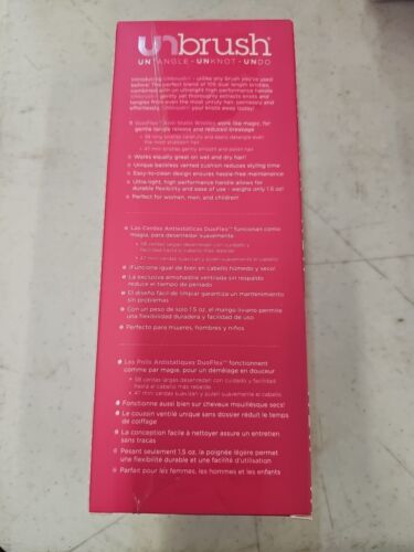 UNbrush Detangler Hair Brush Glitter Collection, Rose Quartz Pain Free Duo Flex - Picture 2 of 2