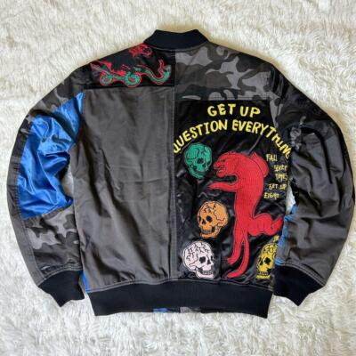 Diesel Men M Switching Patchwork Embroidery Camouflage Zip