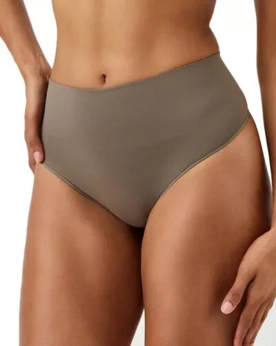 Spanx EcoCare Shapewear Women's Small Green Stretch High Waisted Thong ERK958 - Picture 8 of 10