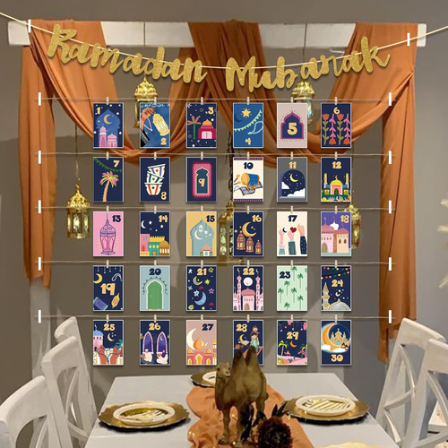 Ramadan Advent Calendar, 30 Days Countdown to Eid Calendar Ramadan Mubarak Hangi - Picture 4 of 12
