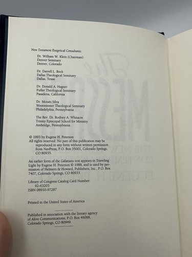 1993 Vintage "The Message" Old & New Testaments Bible Paraphrase Religious Books - Picture 8 of 10