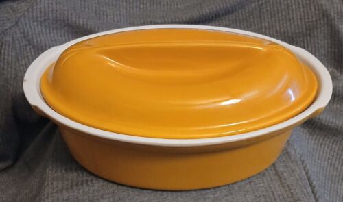 Gold Emile Henry Covered Lidded Baking Casserole Dish