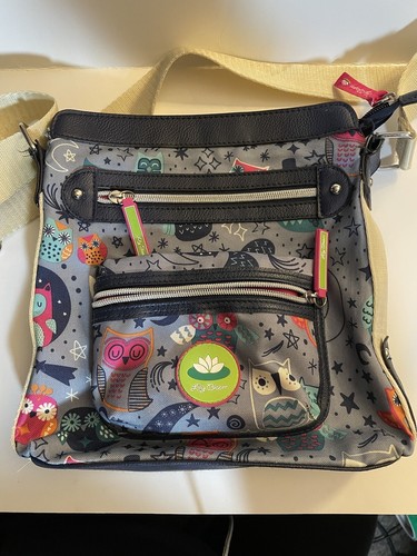 Lily Bloom Crossbody Fun Night Owl Stars Moon Shoulder Bag Purse Small Handbag - Bild 1 von 12