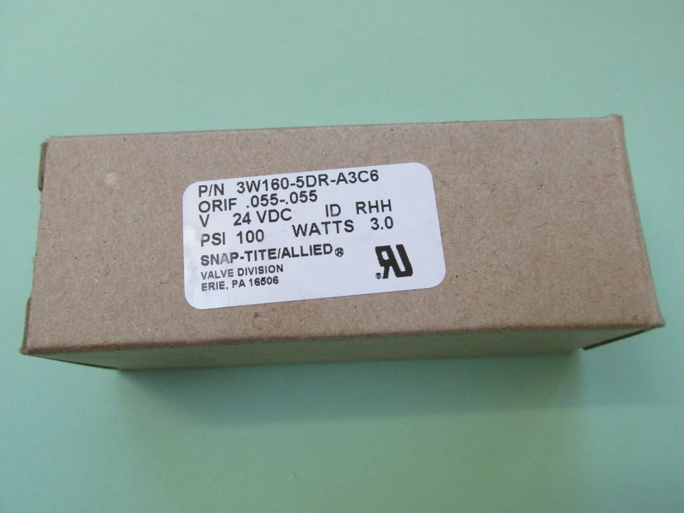 SNAP-TITE/ALLIED 3W160-5DR-A3C6 Electrically Operated Solenoid 24 VDC 100psi 3W - Image 2 of 4