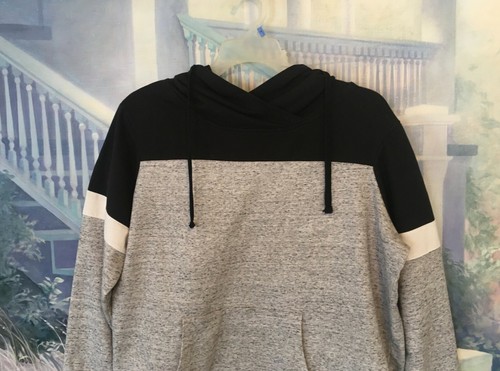 Women's Gray & Black Plus Size Long Sleeve Hoodie By Just Be... Sz.1X - Picture 7 of 12