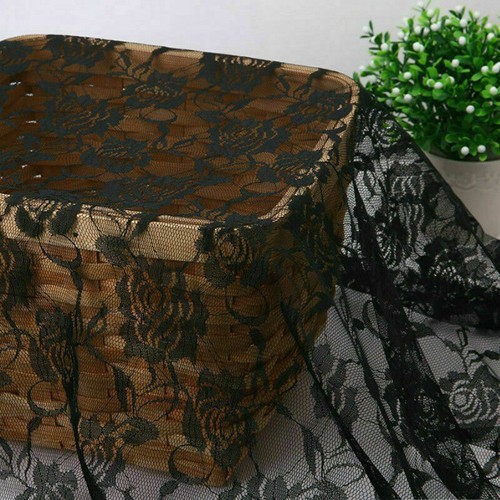 New Rose Flower Floral Lace Fabric Wedding Bridal Clothing Party Craft 100*150cm - Picture 5 of 21